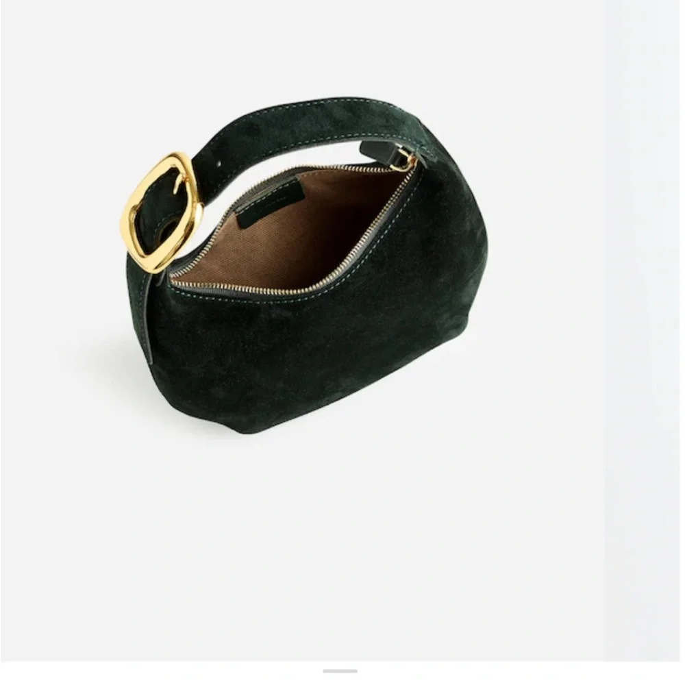 Madewell Suede Micro Buckle Hobo Bag -Luxury Forest color (NWT)